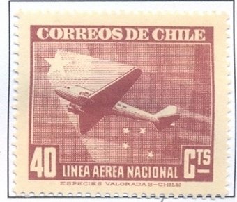 Plane and Star of Chile and Southern Cross