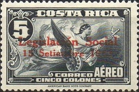 Allegory of Flight, red overprint