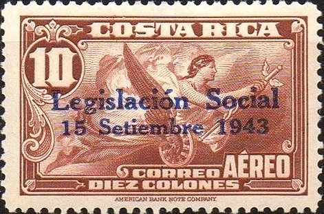 Allegory of Flight, blue overprint