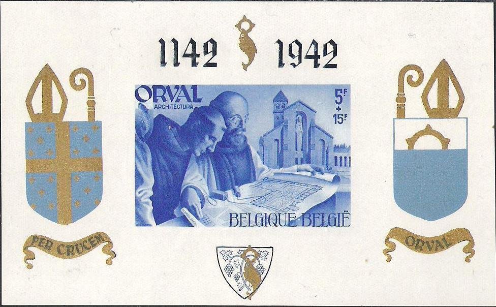 Small Sheet -  English Type Blue Print  - Imperforate -  Un