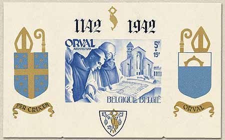 Small Sheet -  Gotic Type Blue  Print  -  Imperforate -  Un