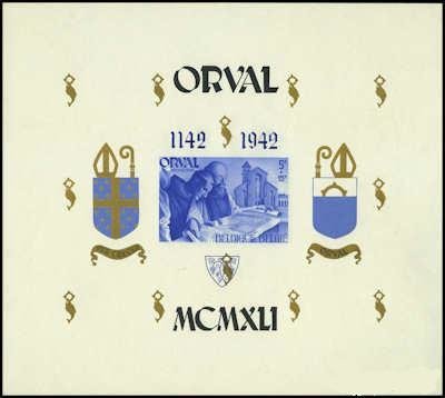 Large Sheet -  English Type Blue Print  - Imperforate