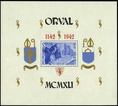 Large Sheet -  English Type Red Print  - Perforated
