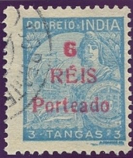 Stamp, S. Gabriel Overprints, India, Portuguese,  