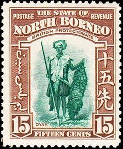 Stamp, Country views, North Borneo,  