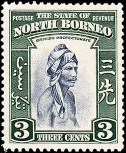 Stamp, Country views, North Borneo,  