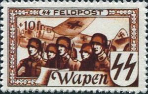 Stamp, Wapen SS Labels, Germany, Occupations in the Years 1939-1945,  