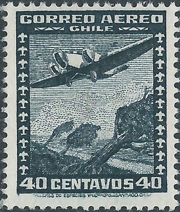 Plane over mountain landscape