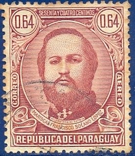 Stamp, Francisco Solano López (1827-1870), Marshal and President, Paraguay,  