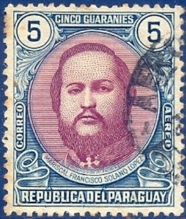 Stamp, Francisco Solano López (1827-1870), Marshal and President, Paraguay,  