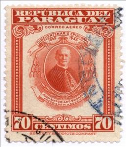 Stamp, Vision of projected monument, Paraguay,  