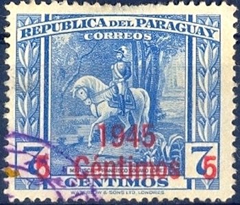 Stamp, Marschall Fr. S. Lopez (1827-1870), Paraguay,  , Horses