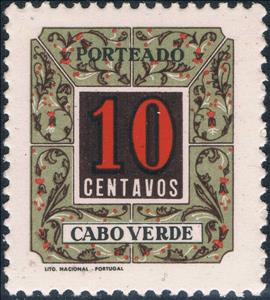 Stamp, Numeral. New Type, Cabo Verde,  