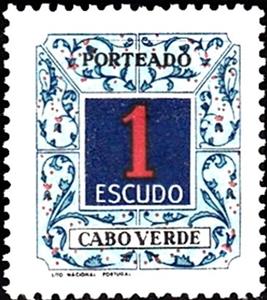 Stamp, Numeral. New Type, Cabo Verde,  