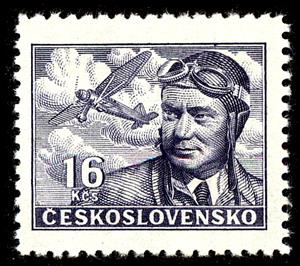 Stamp, Capt. Frantisek Novak, Czechoslovakia,  