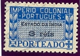 Portuguese colonial empire. Country name and value imprinted