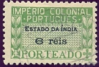 Portuguese colonial empire. Country name and value imprinted