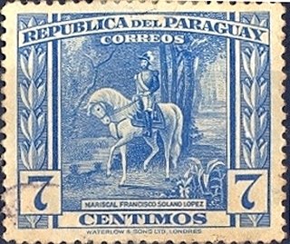Stamp, Marschall Fr. S. Lopez (1827-1870), Paraguay,  , Horses