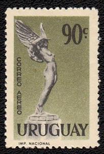 Stamp, Monument "Winged Goddess", Uruguay,  
