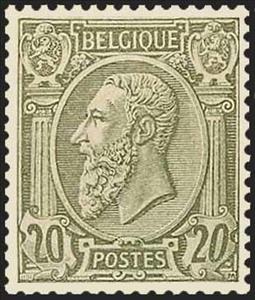 Stamp, King Leopold II, Belgium,  , Heads of State, Kings