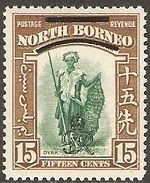 Stamp, Views, North Borneo,  
