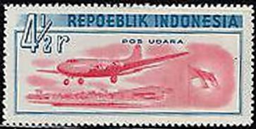 Airplane and flag