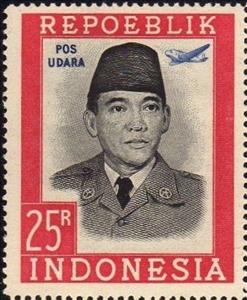 Stamp, President Sukarno, Indonesia,  