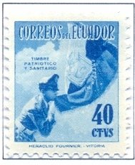 Stamp, Flag, Ecuador,  