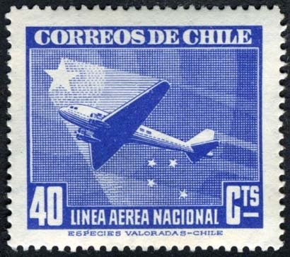 Plane and Star of Chile and Southern Cross