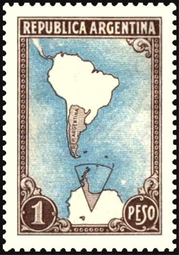 South America Map with Antartict