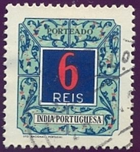 Stamp, Numerals, India, Portuguese,  