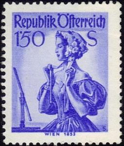 Stamp, Vienna (1853), Austria,  , Folklore, Suits and Costumes