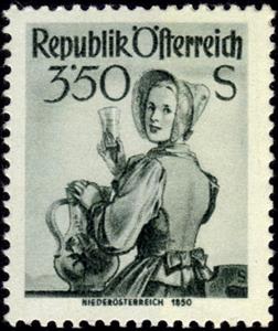 Stamp, Lower Austria (c. 1850), Austria,  , Folklore, Suits and Costumes