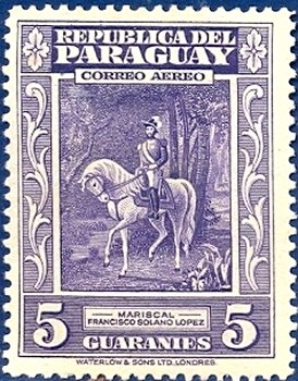 Stamp, Marschall Fr. S. Lopez (1827-1870), Paraguay,  , Horses