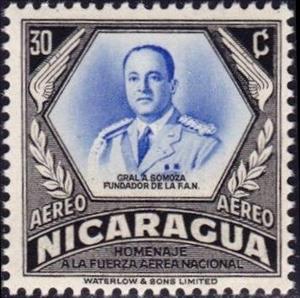 Stamp, Gen. A.Somoza, Nicaragua,  , Aviation, Air Forces