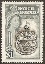 Stamp, Foundation of British North Borneo Company, North Borneo,  