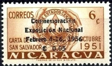 Stamp, Surcharged, Nicaragua,  , Expositions