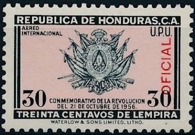 Coat of arms overprinted