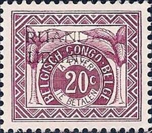 Stamp, Postage of the Belgian Congo Overprinted, Ruanda-Urundi,  