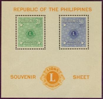 Badge of the Lion's Club - souvenir sheet imperforated