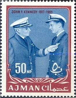 Stamp, Kennedy as Lieutenant, Ajman,  