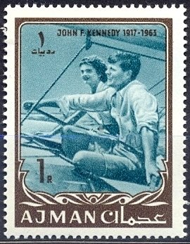 Kennedy and his wife aboard a sailing yacht
