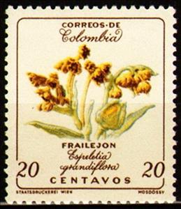 Stamp, Frailejon - Espeletia grandiflora, Colombia,  , Flowers, Orchids, Plants (Flora)