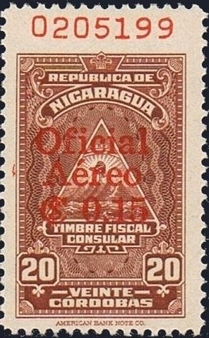 Fiscal Consular stamps with overprint and new value