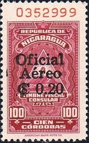 Fiscal Consular stamps with overprint and new value