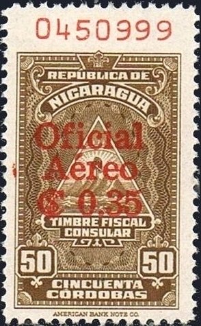 Fiscal Consular stamps with overprint and new value