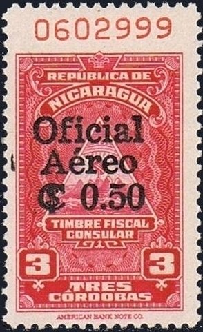 Fiscal Consular stamps with overprint and new value