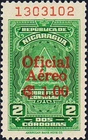 Fiscal Consular stamps with overprint and new value
