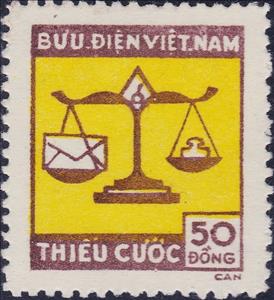 Stamp, Letter - scales, Vietnam,  