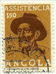 Stamp, Settler [FOTO-LITO-E.G.A.-LUANDA], Angola,  , Colonisation